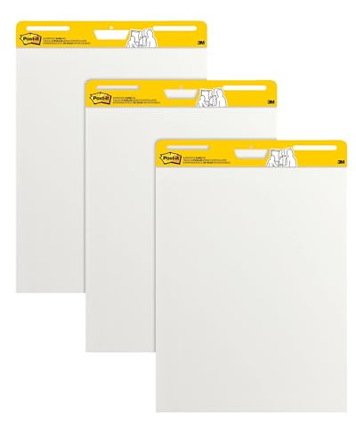 Post-it Super Sticky Wall Easel Pad, 25" x 30", 20 Sheets/Pad, 3 Pads/Pack (559VAD20 3PK)