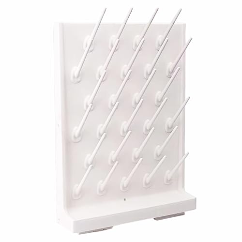 YTFLOT Wall Mounted Drying Rack 27 Pegs Lab Drying Draining Rack Cleaning Equipment Bench-top Laboratory Glassware