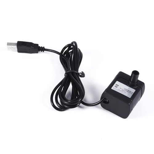 CFTGIW Bomba De Agua Para Fuente De Gatos Brushless Dc 5V Micro Submersible Pump Forrium W Usb Plug Abs Bomba De Agua Black