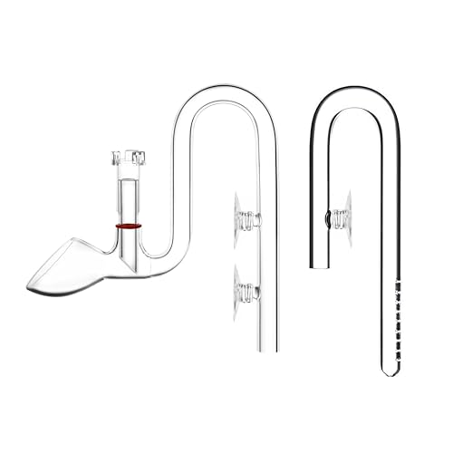 JARDLI Mini Skimmer Lily Pipe Outflow and Inflow Kit for Nano Planted Tanks (10mm for 3/8'' i.d. (9/12mm) tubing)