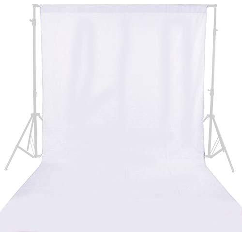 GFCC 10ftx10ft White Backdrop Background for Photography White Photo Booth Backdrop for Photoshoot Photography Background Screen Video Recording Parties Curtain