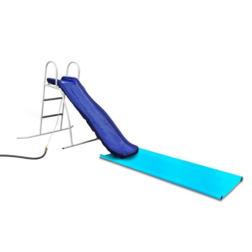 XDP Recreation Water Wave Slide Plus for Kids Ages 3-8, 6 Foot - Freestanding Outdoor Waterslide w/Built-in Adjustable Sprinkler & Ground Tarp, Wet or Dry Summer Backyard Fun
