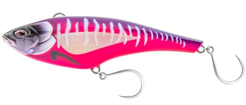 Madmacs 200mm High Speed Sinking 8" Trolling Lure for Bluefin Tuna Yellowfin Wahoo and Mahi Mahi, Hot Pink Mackerel