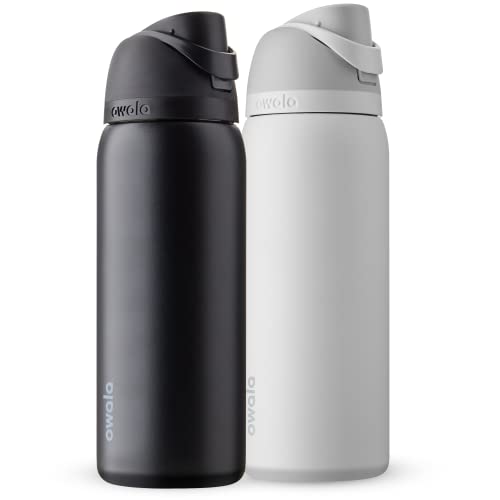 Owala FreeSip Insulated Stainless Steel Water Bottles with Straw for Sports and Travel, BPA-Free, 24-oz