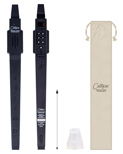 Carry-on Digital Wind Instrument 1 - Lightweight and Rechargeable with 10 Instrument Voices - Built-In Speaker and Bluetooth Connectivity for Performances and Practice Anywhere - Black