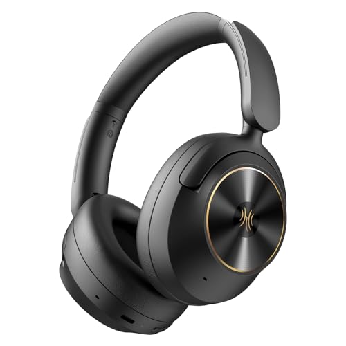 OneOdio Focus A6 Hybrid Active Noise Cancelling Headphones, 75H Playtime, LDAC Hi-Res Lossless Audio, Bluetooth 6.0, Dual Mic Clear Call, Wireless Over Ear Headphones, Support Wired ANC via USB-C