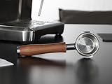 Coosigar 58mm Bottomless Portafilter | Fits for E61 Group Head 2 Ears machines| Stainless Steel portafilter and Walnut wood Handle|Espresso Machine Accessories(Walnut)