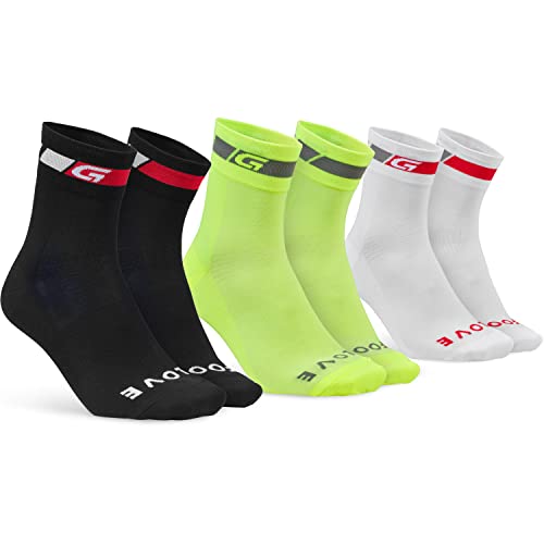 GripGrab Classic Regular Cut Summer Cycling Socks Single & Multipack Bicycle Socks Coolmax Spinning Indoor Cycling Socks