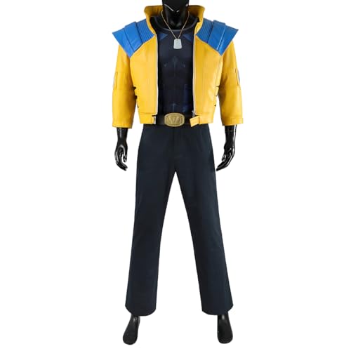 COSLANDERS Mens Wolverine Costume Outfit Halloween Wolverine Costume Jacket (FULL SET, XL)