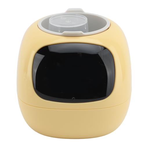Mumusuki Smart Flowerpots with Expression, Interactive Plant Pot AI Pet Plantagotchi with Water Light Humidity Sensors AI Smart Planter Robot for Indoor Decoration (Yellow)