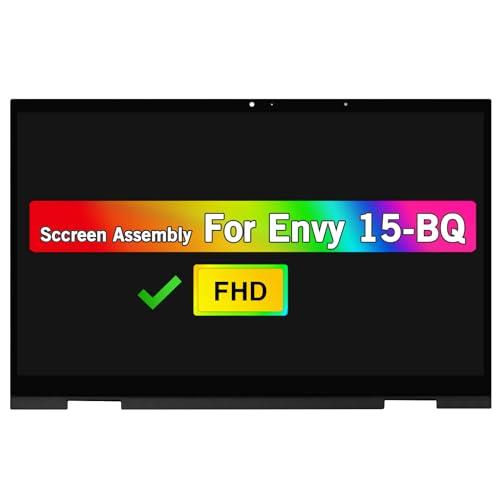 15.6" LCD Touch Screen Replacement Digitizer Assembly +Bezel for HP Envy X360 15-BQ 15m-BQ 15t-BQ 15-BQ213CL 15M-BQ021DX 15-BQ276NR 15-BQ210NR 15-BQ275NR FHD 1920 * 1080 30 Pins (Not for UHD)