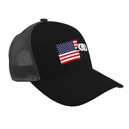 Adjustable United States Air Force Supply and Fuels Badge and America Baseball Cap Breathable Curved Brim Mesh Snapback Hat for Men Women Trucker Hats Black