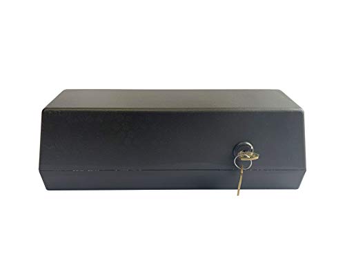 Gettysburg Flag Works Large Size Black Cast Aluminum Anti-Theft Hinged Door Cleat Cover Box with Cylinder Lock and Key, Made in USA