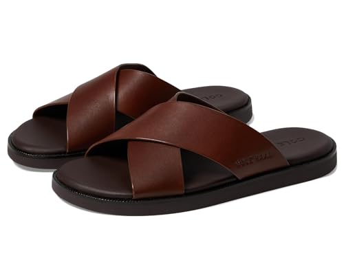 Cole Haan Men's Nantucket Cross Strap Sandal, Woodbury/Java, 10