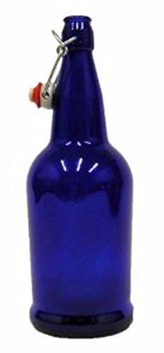 FastRack Swing Top Glass Bottles |16 oz – Pack of 12 | Cobalt Blue Flip Top Glass Bottles for Home Brewing, Carbonated Drinks, Kombucha, Fermentation, Water Food Grade – ECO Friendly