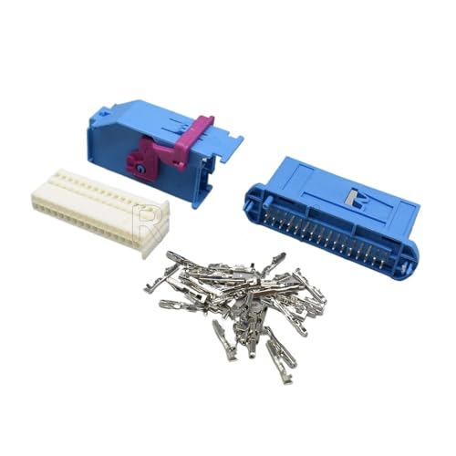 Wen ST 1-20Kit 32 Pin ECU Male Female Blue Green 1J0972977C Auto Connector with Terminals 1719057-1 1719058-1(Blue Connector,20Sets)