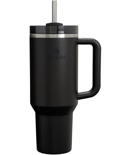 Stanley Quencher H2.0 Tumbler with Handle & Straw 40 oz | Twist On 3-Way Lid | Cupholder Compatible for Travel | Insulated Stainless Steel Cup | BPA-Free | Black 2.0