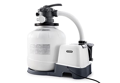 Intex Sand Filter Pump & Saltwater System for Up to 15,000 Gal Pools, Krystal Clear - Automatic Algae Control & Above-Ground Swimming Pool Cleaning