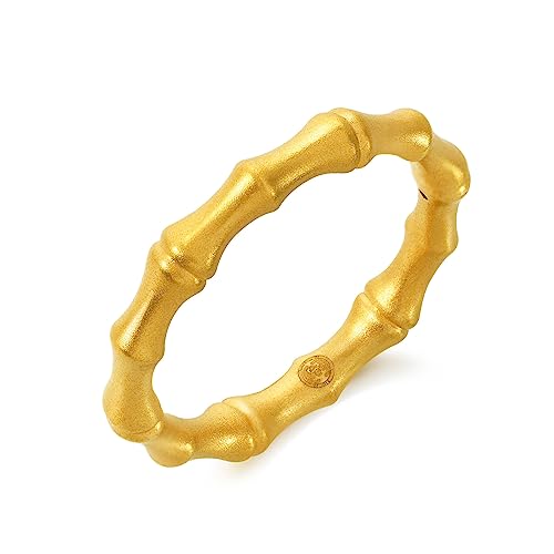 CHOW SANG SANG Cultural Blessing 999 24K Solid Gold Bamboo Ring for Women 92241R | Our Size 17 / US 7.75