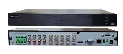 SuperLive Plus Mobile APP 5MP 8CH Hybrid DVR Supports 8CH Input up to 5MP HD-TVI/CVI/AHD for Analog Cameras + up to 4CH IP, H.265 1x SATA NDAA Compliant, Free Remote Surveillance APP (No HDD included)