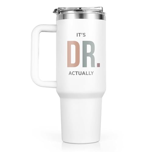 GoMelley PhD Graduation Gifts, It's Dr Actually Tumbler 40oz, Doctor Phd Doctorate Gifts for Women Men Doctoral Graduates, Doctorate Doctor Graduation Gift