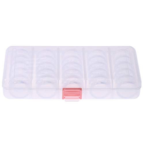 25Pcs Storage Box, Nail Art Jewelry Organizer, Nial Storage Box, 56 Slots Plastic Transparent Nail Tip Accessory Decorations Jewelry Rhinestone Storage Case Box with Rectangle Box