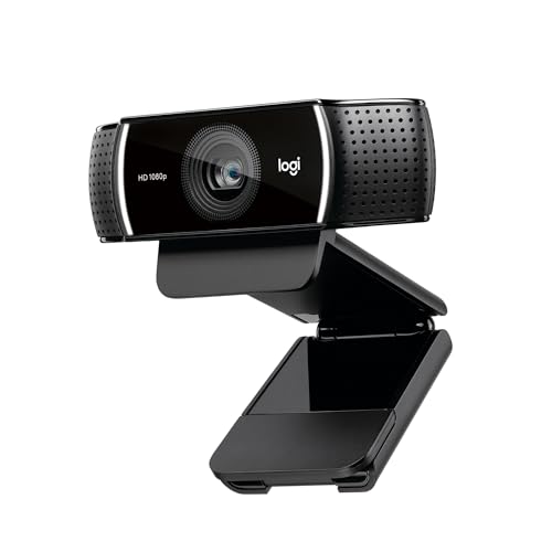 Logitech C922x HD Pro Webcam, Full HD 1080p/30fps Video, Clear Audio, HD Light Correction, PC Camera Webcam, Works with Skype, Zoom, Mac, Tablet - Black