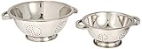 ExcelSteel Professional 1.5 Qt and 4.25 Qt All-In-One Versatile Colanders/Mixing Bowl Set - For Straining Vegetables, Fruits, and Pasta, Mixing Batter, Butter, and Marinades