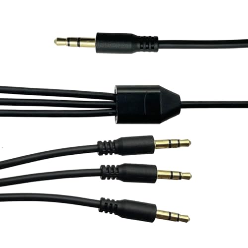 3.5mm Stereo Plug/Male to 3 Male Y Splitter Audio Cable（ Connect Three Sets of Speakers to a Smartphone/Tablet/Notebook） (3.5mm Stereo Male to 3 Male) (3.3FT)