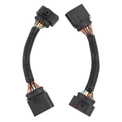 2Pcs Xenon Headlights Wiring Harness 14 Pins Connector Plug Adapter Compatible with VW Audi Skoda Seat 1J0 973 737 1J0 973 837 1J0973737 1J0973837