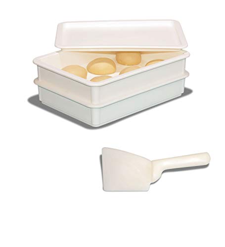 DoughMate Artisan Dough Tray Kit Commercial Dough Proofing Boxes - Made in The USA NSF Certified Dough Box and Dough Knife