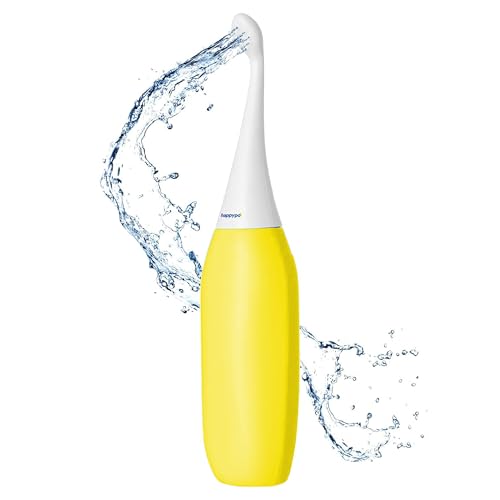 HappyPo The Original Butt Shower (Color: Yellow) l Portable Bidet l Known from German Shark Tank l The Easy-Bidet 2.0 replaces Wet Wipes l Portable Bidet for Travel