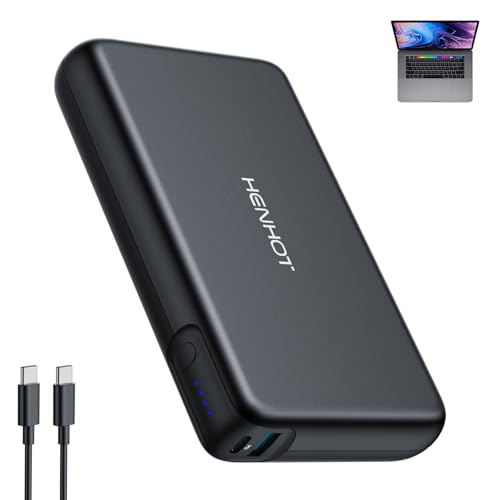 HenHot 100W Power Bank, 30000mAh Laptop Portable Charger USB-C PD Fast Charging Laptop External Battery Pack for Dell,MacBook,HP,Asus,Lenovo,Steam Deck,Switch,iPhone,Galaxy, iPad and More