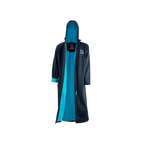 AquaDash Swim Parka, Youth, Extra Long, Natural Cotton, (Youth 10) Navy/Blue