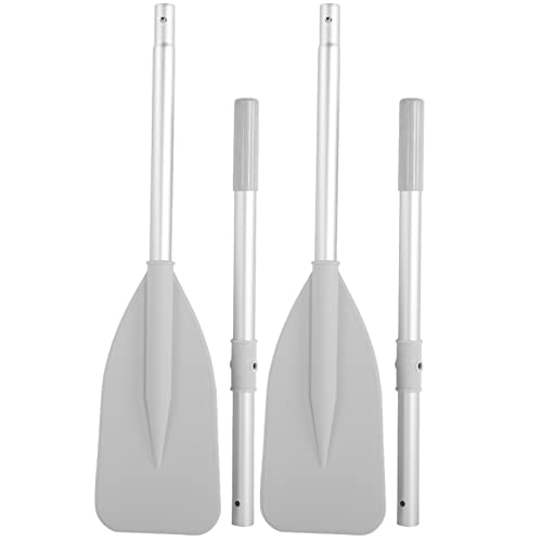 Haosie Boat Oars, 2Pcs Oars for Row Boat of Oars 51.97" Long with Oar Locks, Split Shaft Aluminum Oars Canoe Kayak for Inflatable Boat Rubber Dinghy Water Marine Sports