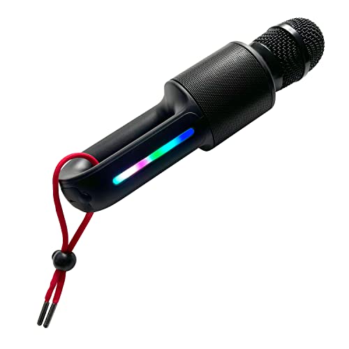 Move Mic by Singing Machine – Bluetooth Karaoke Microphone & Speaker with LED Lights, 22 Voice FX & Rechargeable Battery – Portable Mic for Dorm Parties, Family Fun, Kids, and Teens