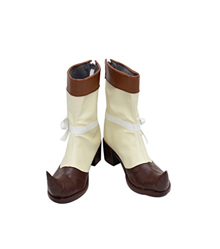 YuanCos Himiko Yumeno Ultimate Magician Brown Short Cosplay Shoes Boots X002 (Female US 8/EU39)