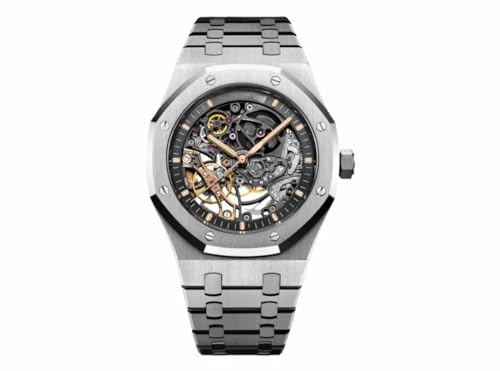 INDIAN E-COMMERCE Luxury Watch, Full Automatic Heavy Stainless Steel Band, Silver & Black Dial, Water Resistant,[ 6-Month Warranty] for- Adult Men&Women with [Luxury Box]