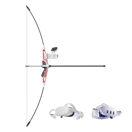 Artemis VR Game Bow, 10lbs Draw Weight, Realistic Archery Handle for Meta Quest 2/3/3S, VR Accessories with Symmetrical Design & Immersive Archery Feedback, Ideal Gift for Gamers (Ivory White)