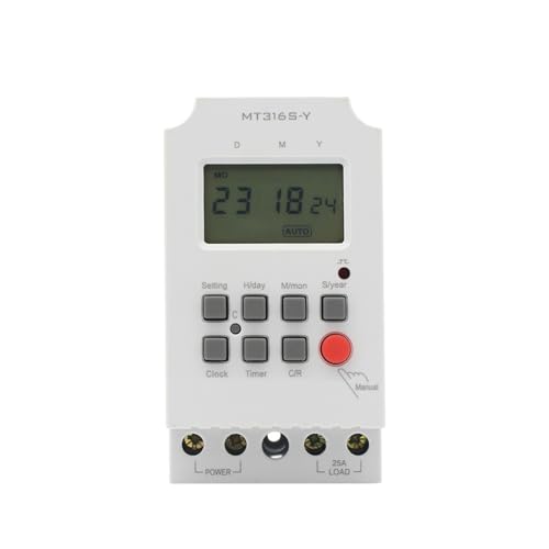 220VAC 25A MT316S-Y Din Rail Programmable Timer with LCD Daily/Monthly Timer/Yearly Digital Time Switch