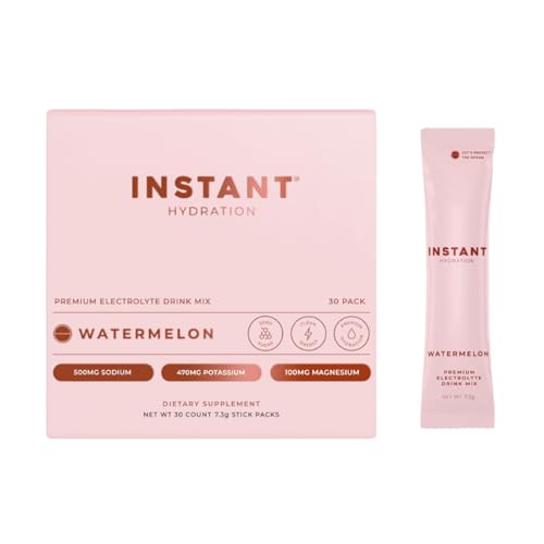 Instant Hydration Electrolytes Powder Packets - Electrolyte Drink Mix - Zero Sugar - Keto, Vegan, Gluten-Free, Non-GMO - Boost Recovery, Brain Health, Muscle & Tissue Support- 30 Sticks