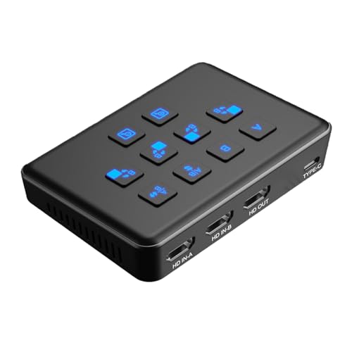 Dual HDMI Capture Card with Stream Switcher, Stream and Record in 1080p60 Video Capture Card for Gaming Live Streaming Video Recorder on Xbox Series X/S, PS5/PS4/Pro, OBS and PC/Mac