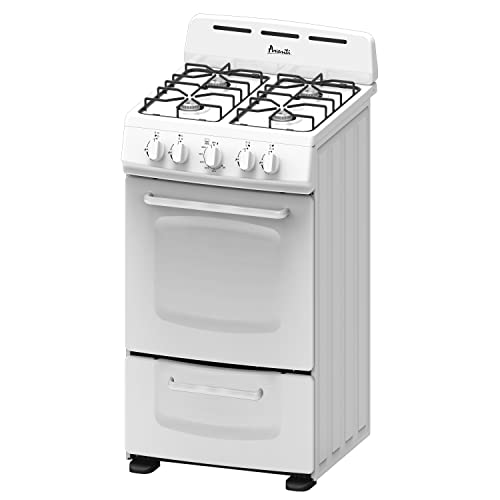 Avanti GRO20P0W GRO20 20" Gas Range Oven with Solid Metal Door, in White