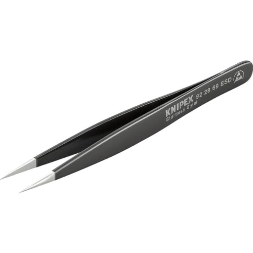 Knipex 92 28 69 ESD Precision Tweezers ESD with strong tip