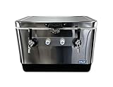 Coldbreak, 2-Tap, 100 Foot Jockey Box, Portable Bar, Professional Grade, 100' Stainless Coils, Front Input, Stainless Steel