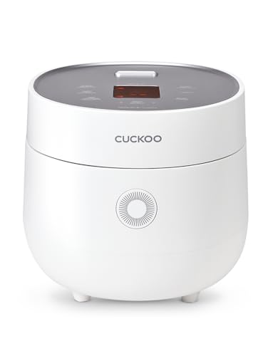 CUCKOO Rice Cooker 3 Cup Uncooked / 6 Cup Cooked, Modern Fuzzy Logic Rice Cooker Small with Delay Timer & Keep Warm Setting, One-Touch Auto Clean Mode, Non-Stick Inner Pot, White (CR-0375FW)