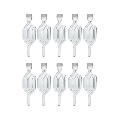 Fastrack Airlocks for Fermenting | Bubble Airlock for Wine Making and Beer Making | BPA-Free S-Shaped Airlock used for Brewing Wine, Beer, Pickles & more |Transparent Airlock Set Of 10