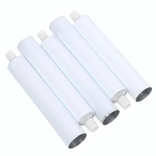 HETEPPTR 100Pcs Aluminum Empty Toothpaste Tubes 100ml/3.38oz Travel Refillable Empty Squeeze Tubes with Screw Cap for DIY Filling of Toothpaste Cosmetic Sample