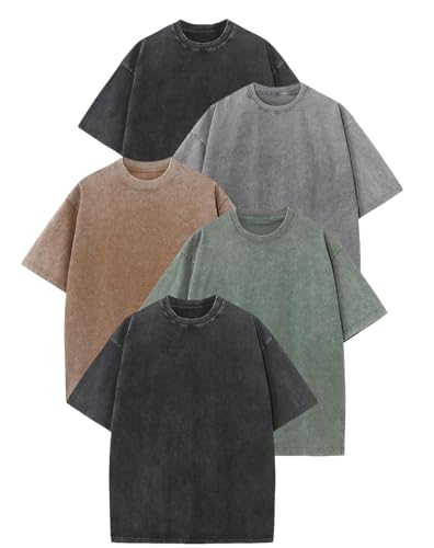 Workout T Shirts for Men Oversized Gym Loose Fit Tshirt Heavy Cotton Washed Vintage Faded Sleeping Tee Unisex Tops
