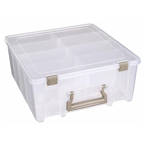 ArtBin Super Satchel Double Deep Compartment Box - Art Storage with 8 Removable Compartments, Smart Closure for Craft Supplies